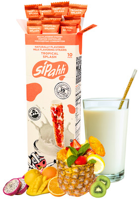 Sipahh Milk Flavoring Straws - Tropical Splash - Healthy Vegan Friendly Snacks