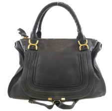 Chloe Marcie Handtasche Schultertasche schwarz Leder echt echt mit Karte