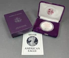 1987 S American Eagle Silver Dollar Proof w/ OGP Box & COA