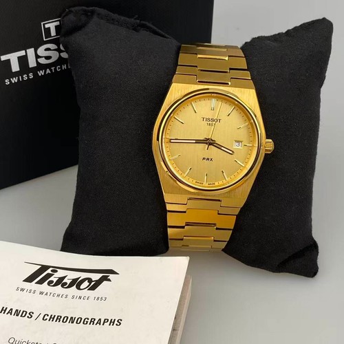 Tissot PRX T137.410.33.021.00 Champagne Dial Stainless Steel Men's Quartz Watch - Picture 1 of 6