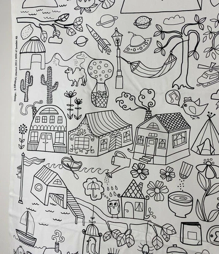 2 Yd IKEA 2011 Novelty Print Fabric By Edholm & Ullenius, Scandinavian Design