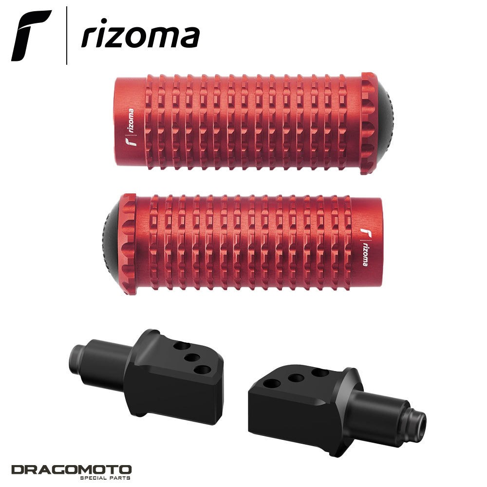 Repose-pieds RIZOMA PE631R rouges pour moto Kawasaki Ninja 636 ZX-6R 2019-2020