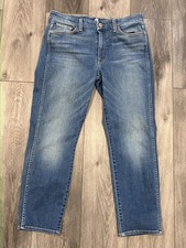 7 Seven For All Mankind Women's Ankle Straight Jeans Medium Wash Sz 32
