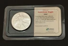 2002 1 oz Fine Silver American Eagle (Uncirculated) Littleton Showpak Toning