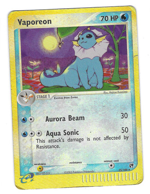Vaporeon 25/100 Sandstorm Reverse Holo MP
