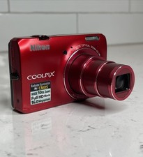 Nikon Coolpix S6300 RED 16MP 10X Digital Camera Bundle Fully WORKING  