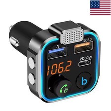 Bluetooth-Compatible 5.0 MP3 Audio Player Hands Free Calling MP3 Player for Car