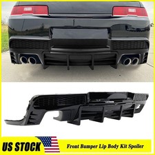 Gloss Black Rear Bumper Diffuser - Pp Fits 14-15 Chevy Camaro Ikon Style Gloss Black Rear Bumper Diffuser - Pp Fits 14-15 Chevy Camaro Ikon Style