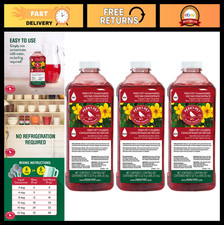 Hummingbird Nectar Concentrate 32 fl oz - 3 Pack, Red Sugar Water Feeders