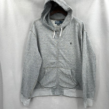 Vintage Polo Ralph Lauren Hoodie Sweatshirt Mens XXL Gray Heavyweight READ y2k