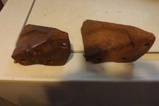 2 - 57 CHEVY 1957 CHEVROLET BUMPER CONNECTING BRACKETS FRONT LEFT USED OEM GM