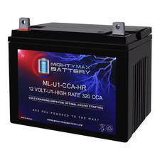 ML-U1-CCAHR 12-Volt 320CCA Battery for Johndeere Eztrak Z425 300CCA Mower