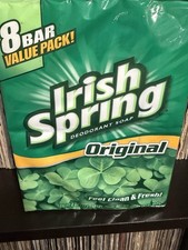 Irish Spring Original Bar Soap 8 Pack 4oz Bars Sealed Old Stock