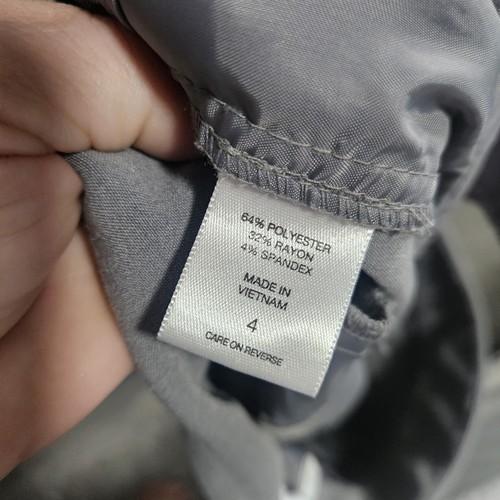 New York & Co. Pantalón Pantalón Talla 4 Gris Carrera Old Money Dark Academia Clásico - Imagen 9 de 15