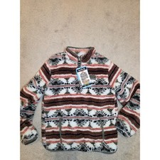 Hurley Sherpa Quarter Zip Fleece Jacket Pullover kids Aztec Print Size S 6/7