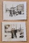 RARE ELITE COMRADES in Snow w TK Cap + Collar Tab WW2 WWII German Military Photo