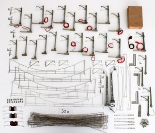 H0 Märklin Overhead Line Bundle M Track Div. Poles contact wires including #1