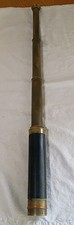 Antique 3 Draw Maritime Telescope/Sightglass. Brass W Leather 1800's B35
