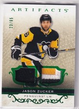 21/22 UD ARTIFACTS JASON ZUCKER DUAL GAME JERSEY PATCH /65 #60 3CL