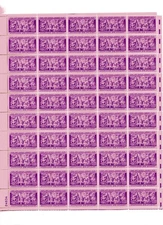 U.S. COMM  SHEET OF 50 SCOTT#1022 1953 3ct AMERICAN BAR ASSOC ISSUE P#24834