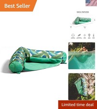 Noodle Sling No Inflation Needed Pool Seat with Armrests, Tropical Palm Green...