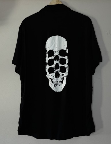 Hot Topic Button Down "I'm Dead" Shirt Size XL Black Lightweight EUC - Picture 4 of 6