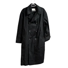 NWT ZARA ORIGINS Double Breasted Oversized Black Trench Coat MEN'S MEDIUM