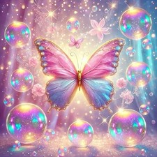 Diamond Art Kits for Adults Shiny Butterfly, DIY 5D Diamond HMDPUS-25402