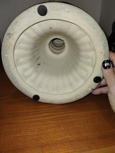 Vtg Large Cobalt Blue And Brown Drip Glazed Stoneware Fluted Base Urn 21" Tall - Picture 13 of 24