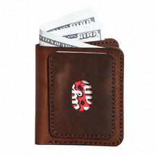 Men's Genuine Handmade Leather Bifold Wallet Vintage Brown Credit Card Holder
