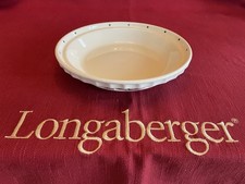 Longaberger Pottery All-American Pie Plate ~ Made in the USA ~ 10.5"