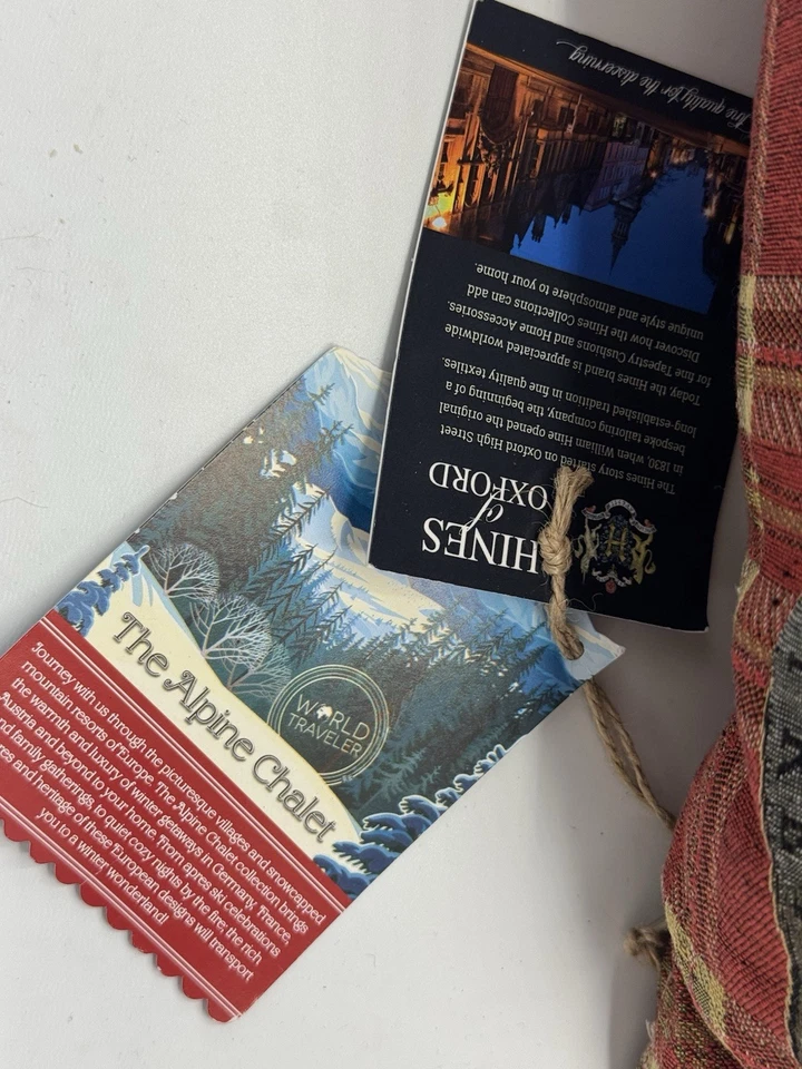 Almohada tapiz a cuadros Hines of Oxford Home Stag escudo escocés sobre óxido 17"x 17" Foto 3 de 4