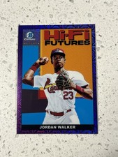 2022 Bowman Chrome Jordan Walker Hi-Fi Futures Purple Mojo Refractor /250