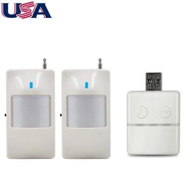 Wireless Driveway Alarm Motion Infrared Sensor Garage Alert For Home Secure