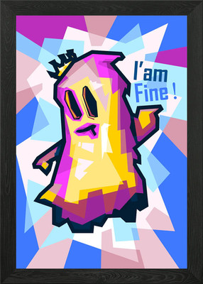 Iam fine ghost Framed Wall Art Poster Canvas Print Picture