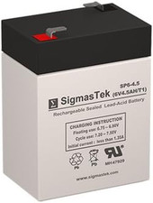 Sealed Lead Acid 6 Volt 4.5 Amp Replacement Battery - 6 Volt 4.5 AH F1 Terminal