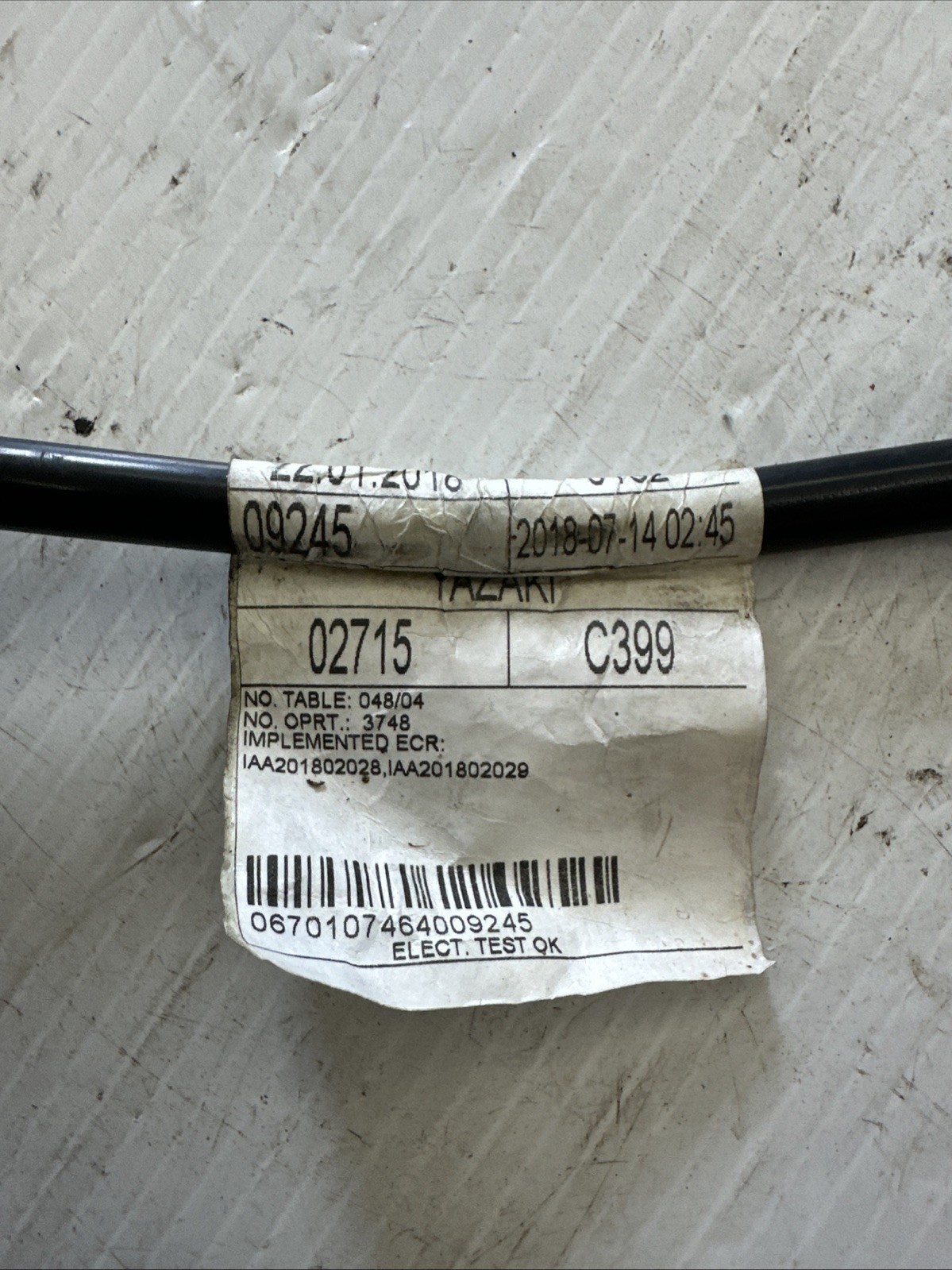 Maserati Ghibli 2014-2020 Battery terminal cable