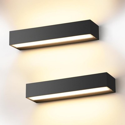 2 Pack 36W LED Wandlampe Innen Außen 30Cm Warmweiß