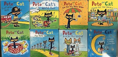 Pete the Cat Board Book Box Set 8 Groovy Books by Kimberly & James Dean NEW!