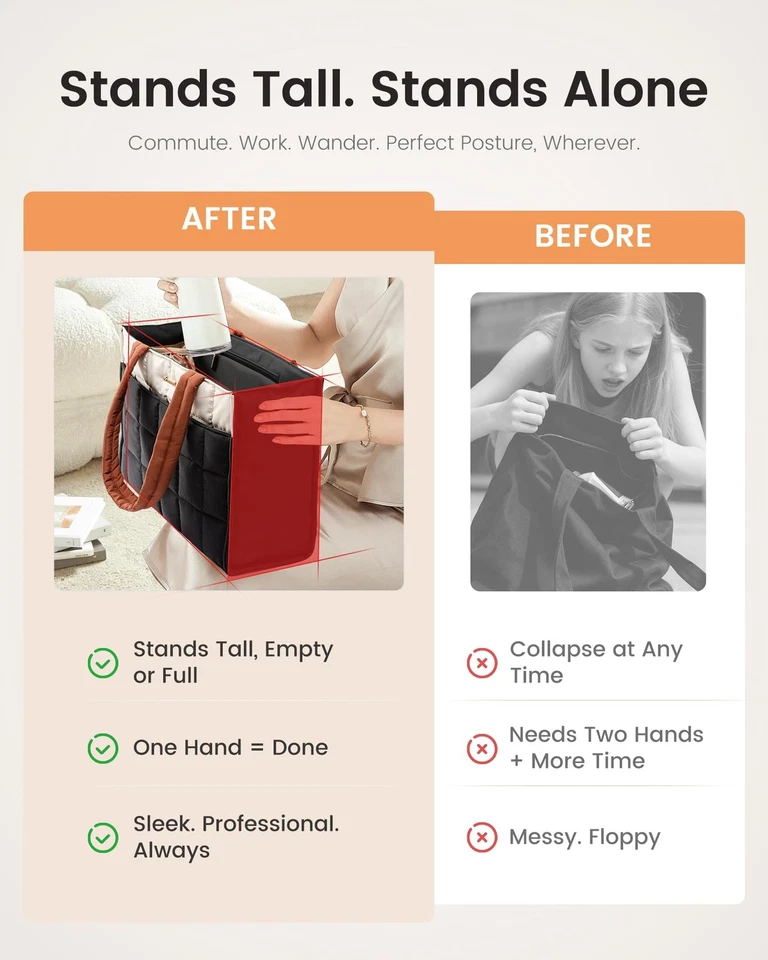 Bolsa tote feminina, bolsa de trabalho acolchoada 15,6 polegadas bolsa para laptop para chá de enfermeira... - Imagem 3 de 4