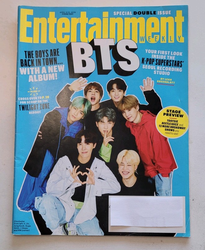 Entertainment Weekly Magazine 4/5-12/2019 BTS K-Pop SUPERSTARS