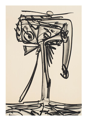 Antonio Saura, original lithograph, signed and numbered