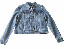 Indigo Blue Maternity Denim Jacket Jean Small Nwt