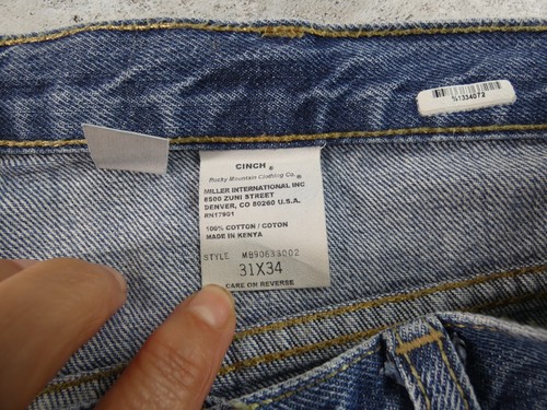 Cinch Jeans Men 30X34* Blue Medium Wash Western Green Label Rancher Tag 31X34 - Picture 8 of 12