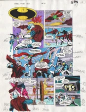 NEW TEEN TITANS ANNUAL 7 ORIGINAL COLOR COMIC PRODUCTION ART WAVERIDER PG 31