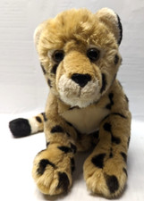 FAO Schwarz Spotted Baby Cheetah Leopard Cub Plush Realistic Stuffed Animal 12  
