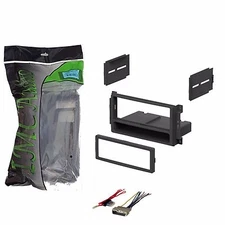 Single Din Dash Kit for After Market Radio Stereo Install with Wire Harness