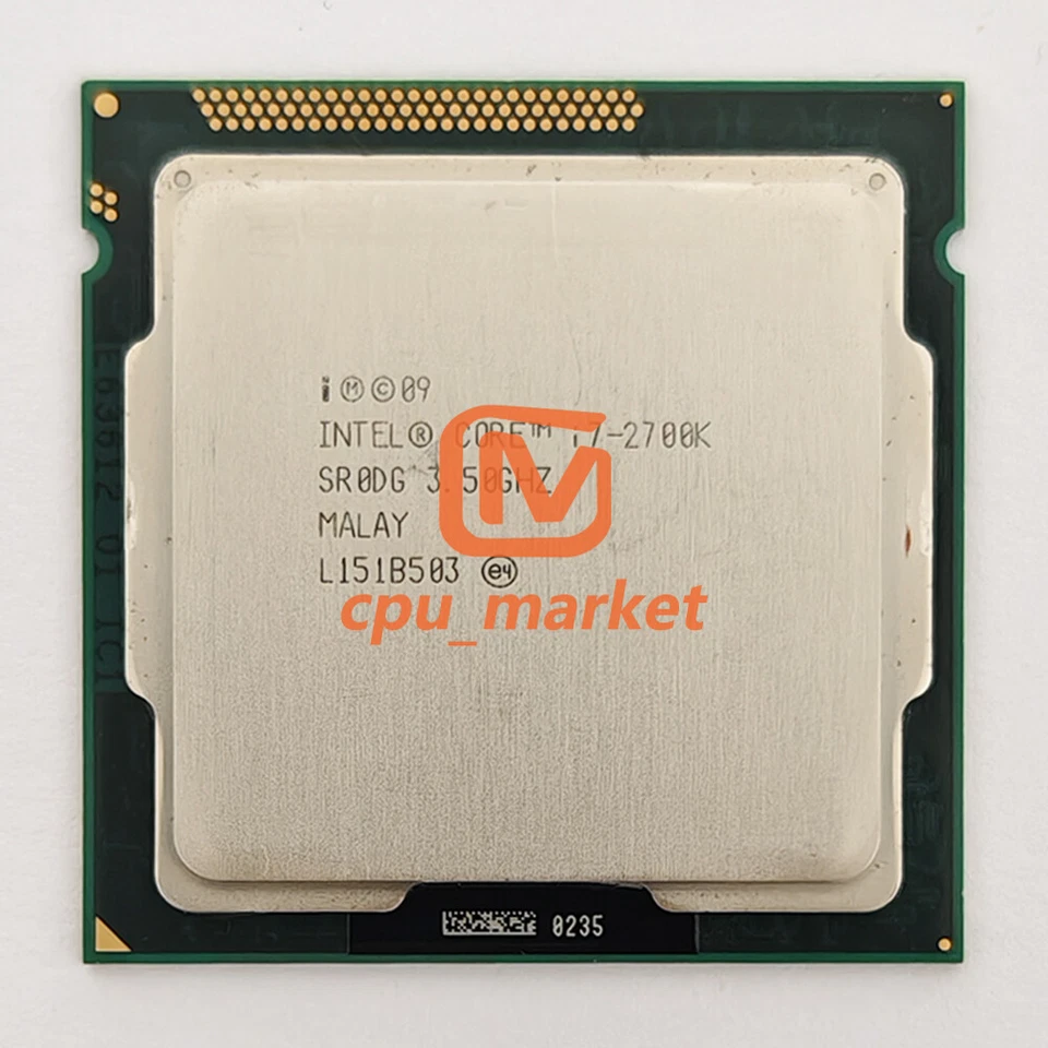 Intel Cores i7-2700K 3.5GHz SR0DG 4 Cores 8M Cache LGA 1155 CPU Processor - Image 2 of 3