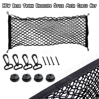 Trunk Bed Envelope Style Mesh Cargo Net For Toyota Tundra 2007-2023 – Black Nylon