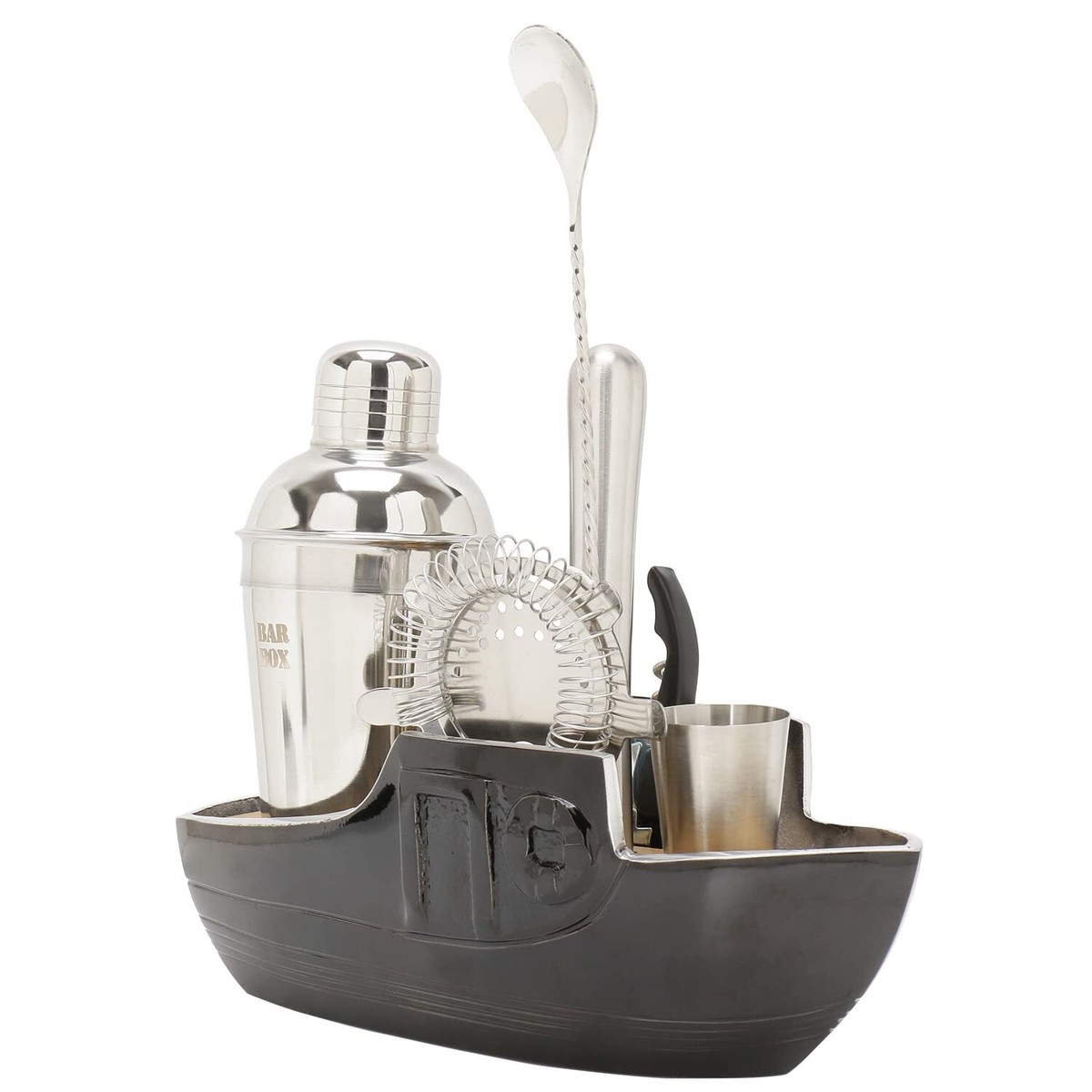 8-Piece Bartender Kit With Stand - Cocktail Shaker Set, Bar Tools For Home Bartending